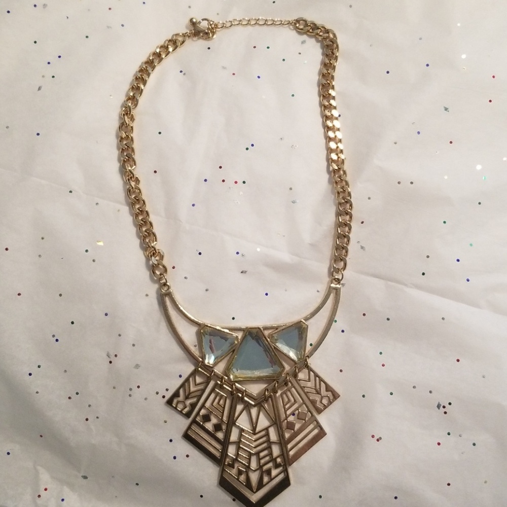Gold statement necklace